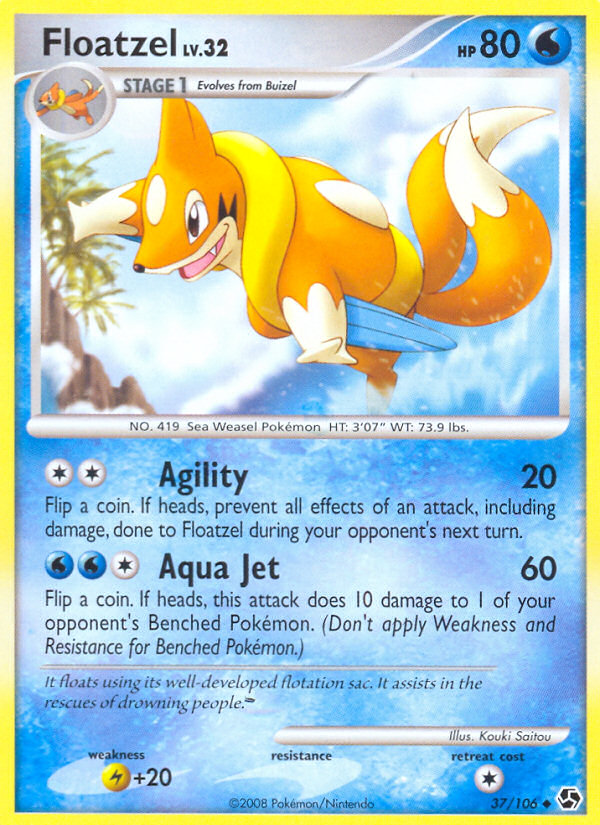 Floatzel (37/106) [Diamond & Pearl: Great Encounters] | Cracking-Singles