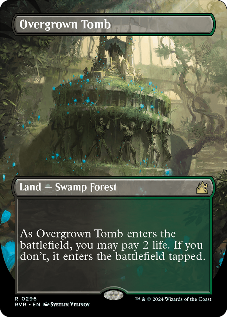 Overgrown Tomb (Borderless) [Ravnica Remastered] | Cracking-Singles