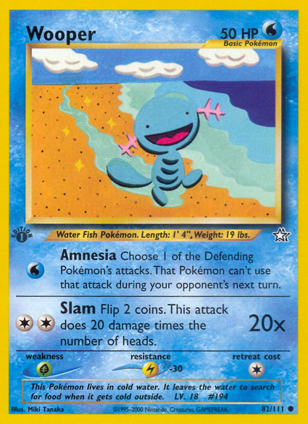 Wooper (82/111) [Neo Genesis 1st Edition] | Cracking-Singles