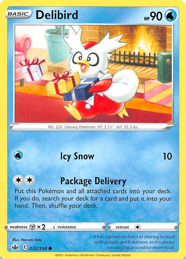 Delibird (032/198) [Sword & Shield: Chilling Reign] | Cracking-Singles