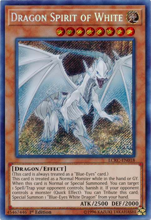 Dragon Spirit of White [LCKC-EN018] Secret Rare | Cracking-Singles