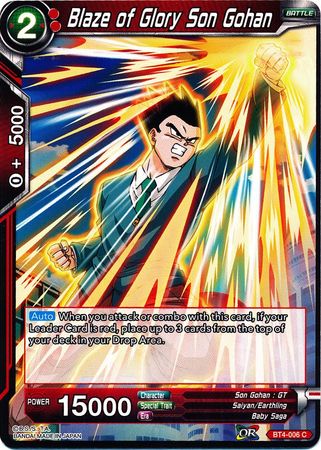 Blaze of Glory Son Gohan [BT4-006] | Cracking-Singles