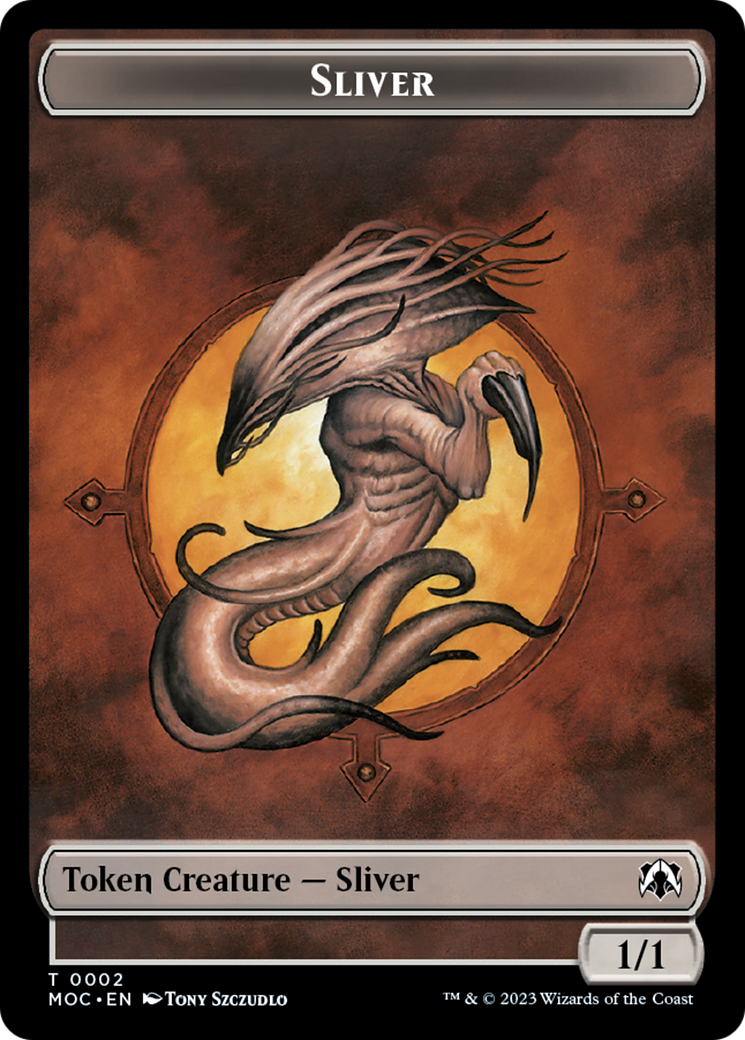 Goblin // Sliver Double-Sided Token [March of the Machine Commander Tokens] | Cracking-Singles