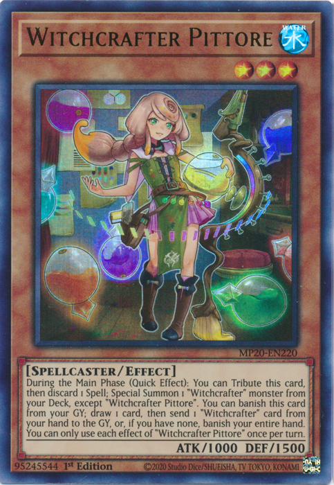 Witchcrafter Pittore [MP20-EN220] Ultra Rare | Cracking-Singles