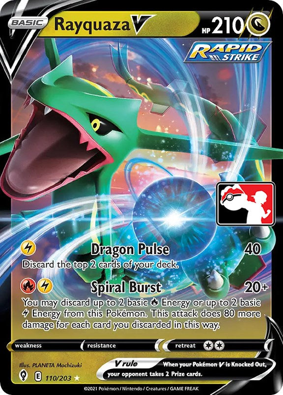 Rayquaza V (110/203) [Prize Pack Series One] | Cracking-Singles