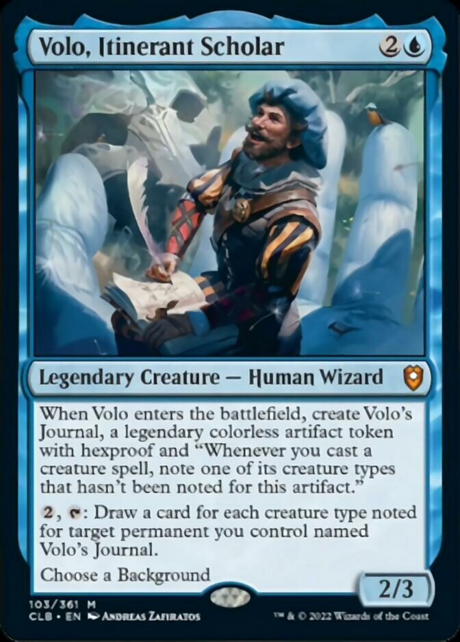 Volo, Itinerant Scholar [Commander Legends: Battle for Baldur's Gate] | Cracking-Singles