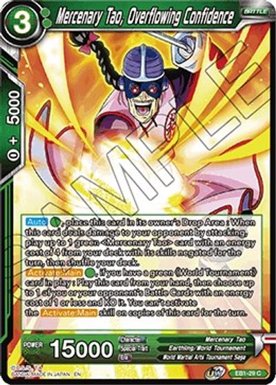 Mercenary Tao, Overflowing Confidence (EB1-29) [Battle Evolution Booster] | Cracking-Singles