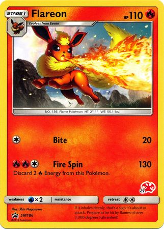 Flareon (SM186) (Charizard Stamp #27) [Battle Academy 2020] | Cracking-Singles