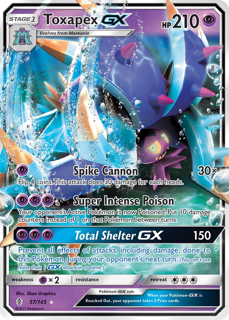 Toxapex GX (57/145) [Sun & Moon: Guardians Rising] | Cracking-Singles