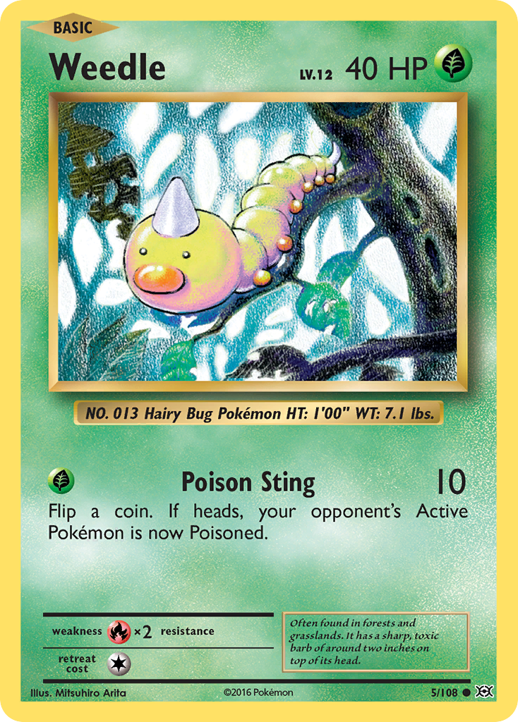 Weedle (5/108) [XY: Evolutions] | Cracking-Singles