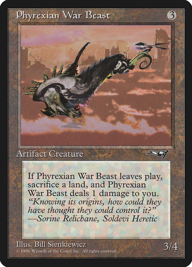 Phyrexian War Beast (Signature on Left) [Alliances] | Cracking-Singles