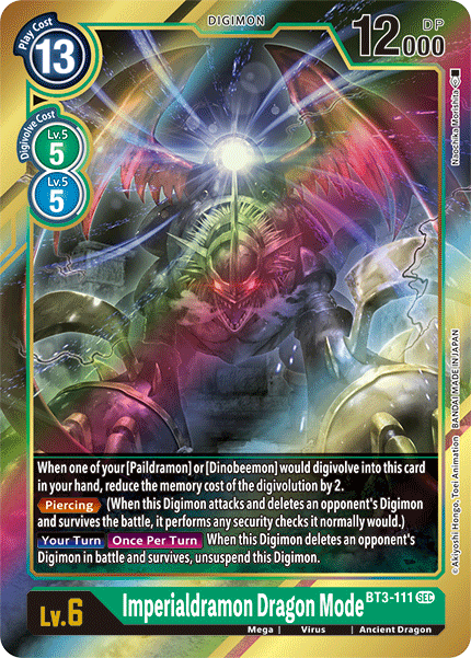 Imperialdramon Dragon Mode [BT3-111] (Alternate Art) [Release Special Booster Ver.1.5] | Cracking-Singles