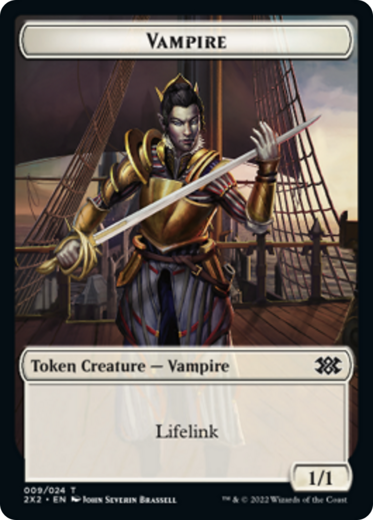 Elemental // Vampire Double-sided Token [Double Masters 2022 Tokens] | Cracking-Singles