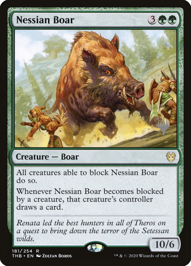 Nessian Boar (Promo Pack) [Theros Beyond Death Promos] | Cracking-Singles