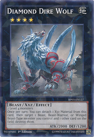 Diamond Dire Wolf [BP03-EN127] Shatterfoil Rare | Cracking-Singles