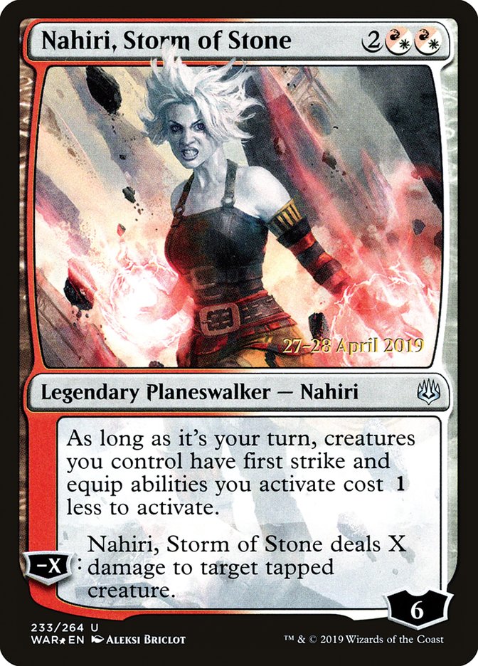 Nahiri, Storm of Stone  [War of the Spark Prerelease Promos] | Cracking-Singles