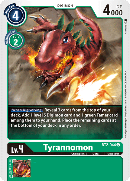 Tyrannomon [BT2-044] [Release Special Booster Ver.1.0] | Cracking-Singles