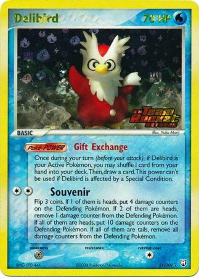 Delibird (21/109) (Stamped) [EX: Team Rocket Returns] | Cracking-Singles