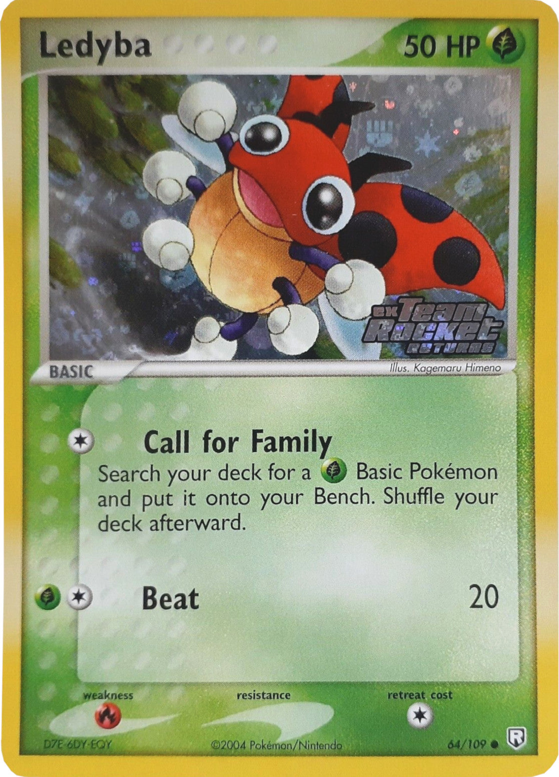 Ledyba (64/109) (Stamped) [EX: Team Rocket Returns] | Cracking-Singles