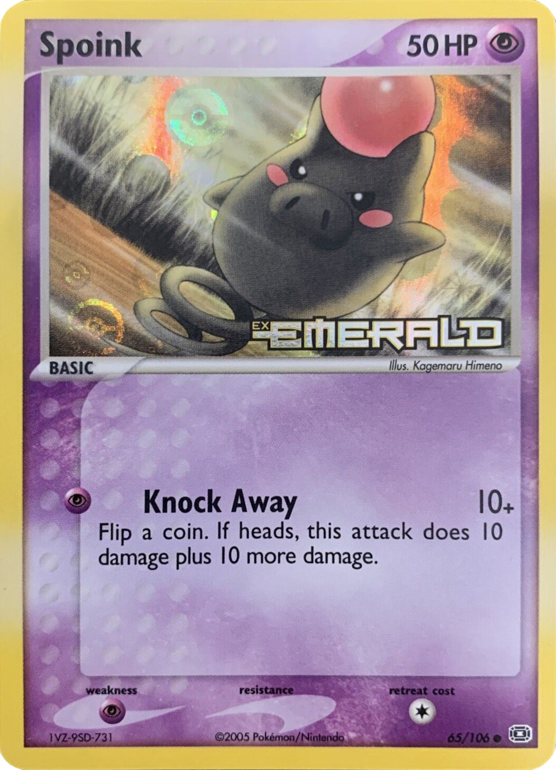 Spoink (65/106) (Stamped) [EX: Emerald] | Cracking-Singles