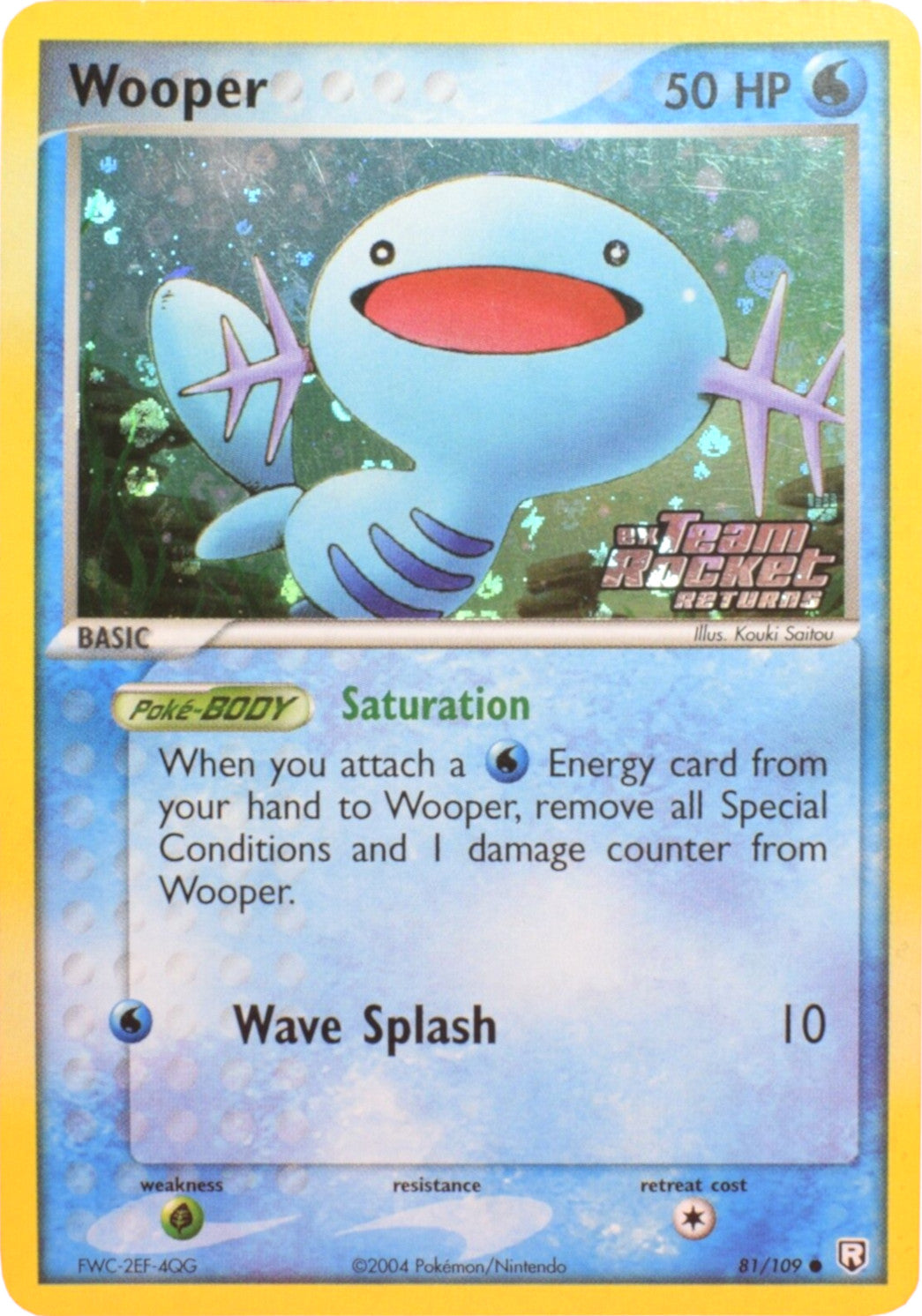 Wooper (81/109) (Stamped) [EX: Team Rocket Returns] | Cracking-Singles