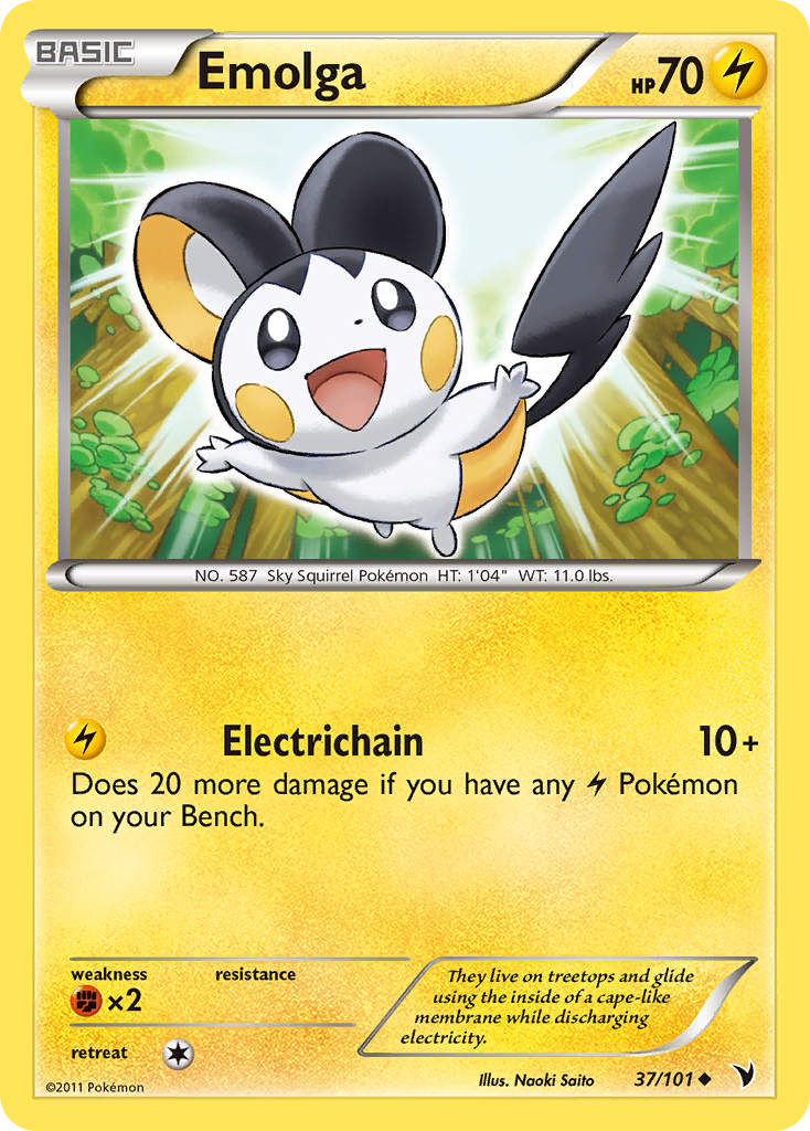 Emolga (37/101) [Black & White: Noble Victories] | Cracking-Singles