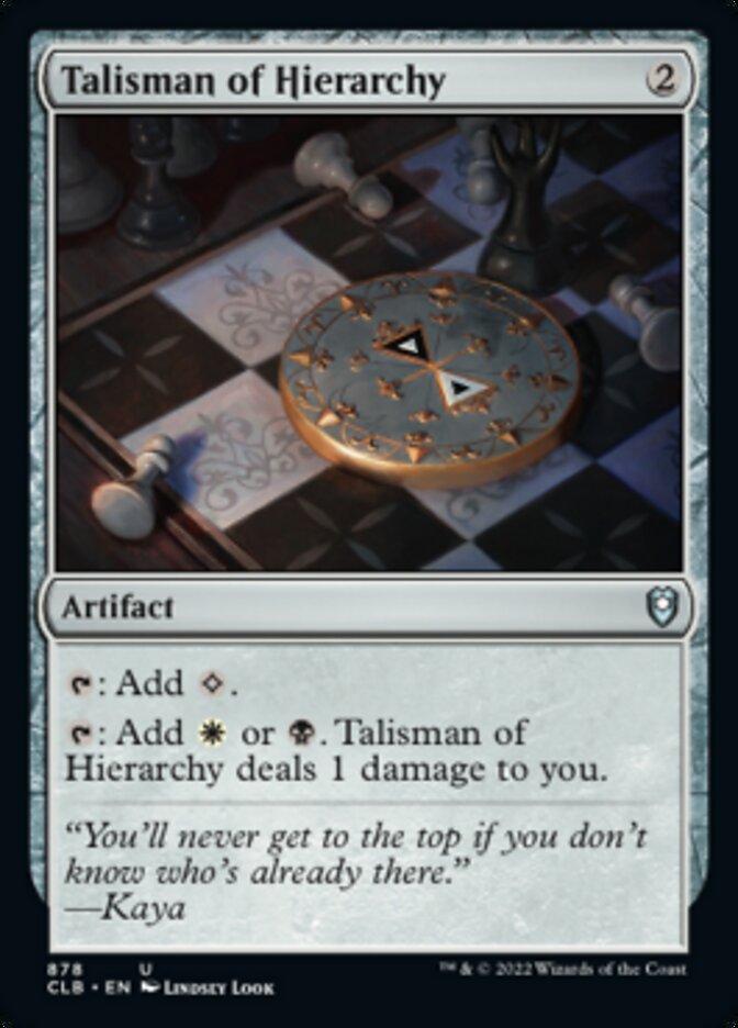 Talisman of Hierarchy [Commander Legends: Battle for Baldur's Gate] | Cracking-Singles