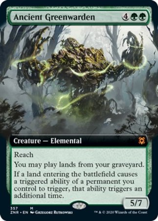 Ancient Greenwarden (Extended Art) [Zendikar Rising] | Cracking-Singles