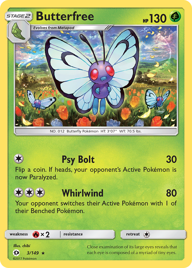 Butterfree (3/149) [Sun & Moon: Base Set] | Cracking-Singles