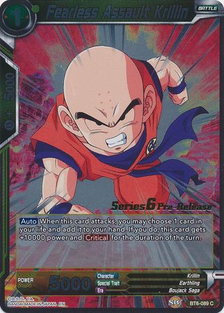 Fearless Assault Krillin [BT6-089_PR] | Cracking-Singles