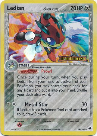 Ledian (18/101) (Delta Species) (Stamped) [EX: Dragon Frontiers] | Cracking-Singles