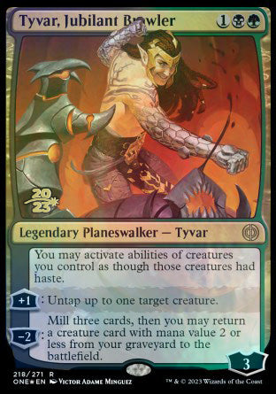 Tyvar, Jubilant Brawler [Phyrexia: All Will Be One Prerelease Promos] | Cracking-Singles