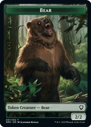 Kavu // Bear Double-sided Token [Dominaria United Commander Tokens] | Cracking-Singles