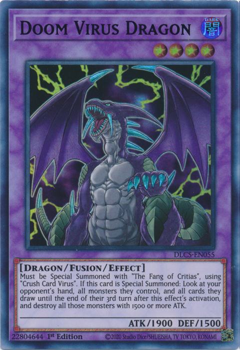 Doom Virus Dragon (Green) [DLCS-EN055] Ultra Rare | Cracking-Singles