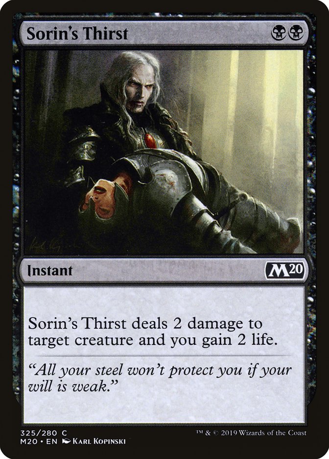 Sorin's Thirst [Core Set 2020] | Cracking-Singles