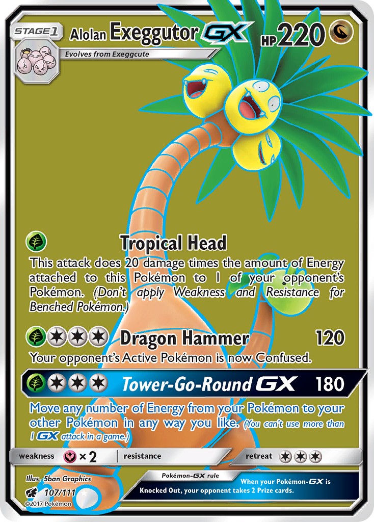 Alolan Exeggutor GX (107/111) [Sun & Moon: Crimson Invasion] | Cracking-Singles