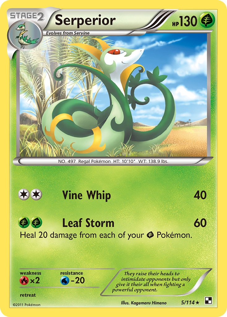 Serperior (5/114) (Cracked Ice Holo) (Theme Deck Exclusive) [Black & White: Base Set] | Cracking-Singles