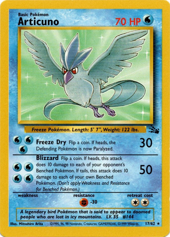 Articuno (17/62) [Fossil Unlimited] | Cracking-Singles