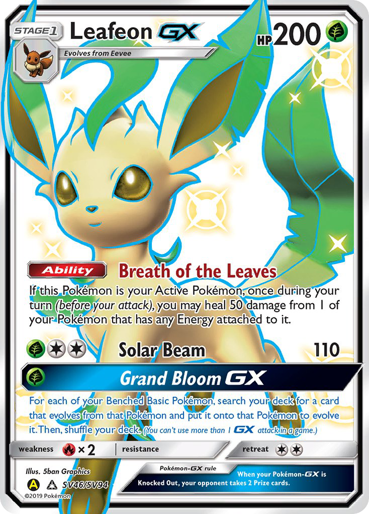 Leafeon GX (SV46/SV94) [Sun & Moon: Hidden Fates - Shiny Vault] | Cracking-Singles