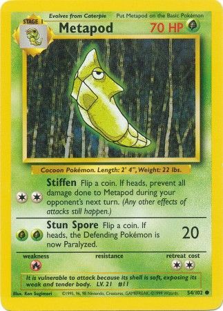 Metapod (54/102) [Base Set Unlimited] | Cracking-Singles