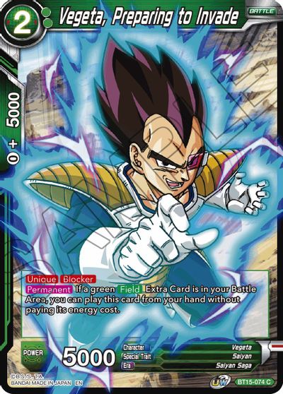 Vegeta, Preparing to Invade [BT15-074] | Cracking-Singles