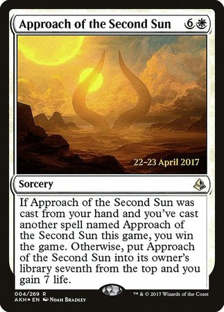 Approach of the Second Sun [Amonkhet Prerelease Promos] | Cracking-Singles