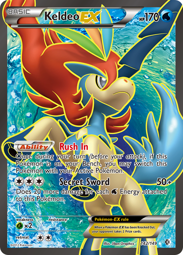 Keldeo EX (142/149) [Black & White: Boundaries Crossed] | Cracking-Singles