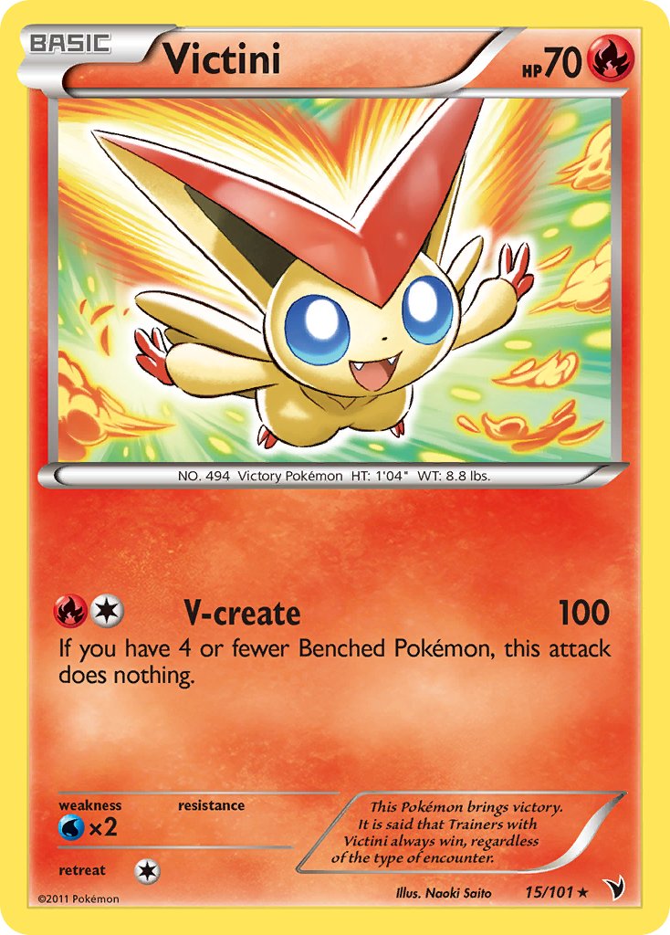 Victini (15/101) (Theme Deck Exclusive) [Black & White: Noble Victories] | Cracking-Singles