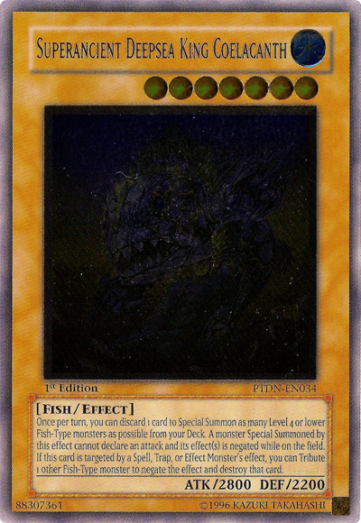 Superancient Deepsea King Coelacanth [PTDN-EN034] Ultimate Rare | Cracking-Singles