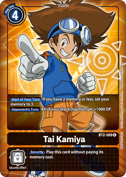 Tai Kamiya [BT2-089] (Buy-A-Box Promo) [Release Special Booster Ver.1.0 Promos] | Cracking-Singles