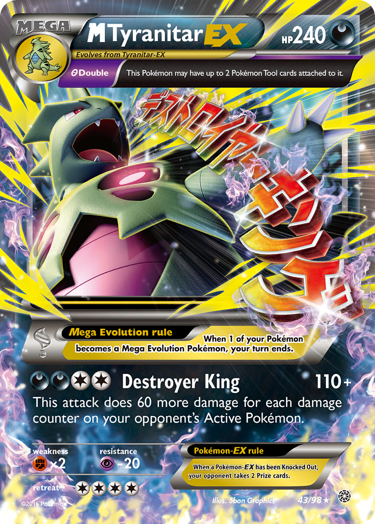 M Tyranitar EX (43/98) [XY: Ancient Origins] | Cracking-Singles