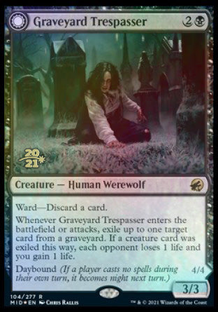 Graveyard Trespasser // Graveyard Glutton [Innistrad: Midnight Hunt Prerelease Promos] | Cracking-Singles