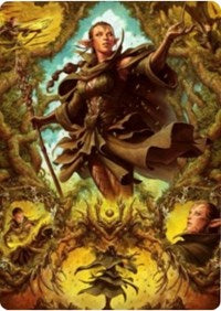 Nissa of Shadowed Boughs 2 Art Card [Zendikar Rising Art Series] | Cracking-Singles