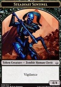 Steadfast Sentinel // Zombie Double-sided Token [Hour of Devastation Tokens] | Cracking-Singles